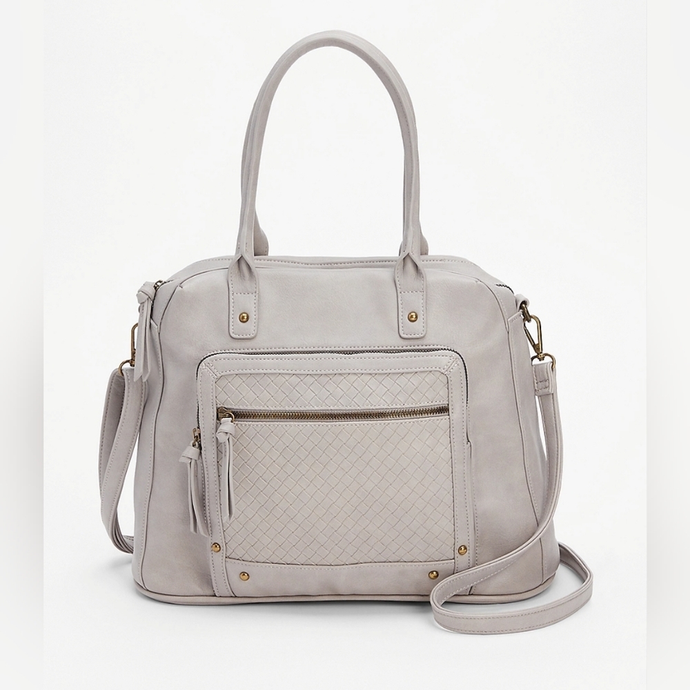 Maurices Gray Woven Satchel